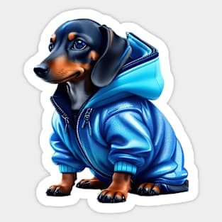 Fashionable Dachshund dog Sticker